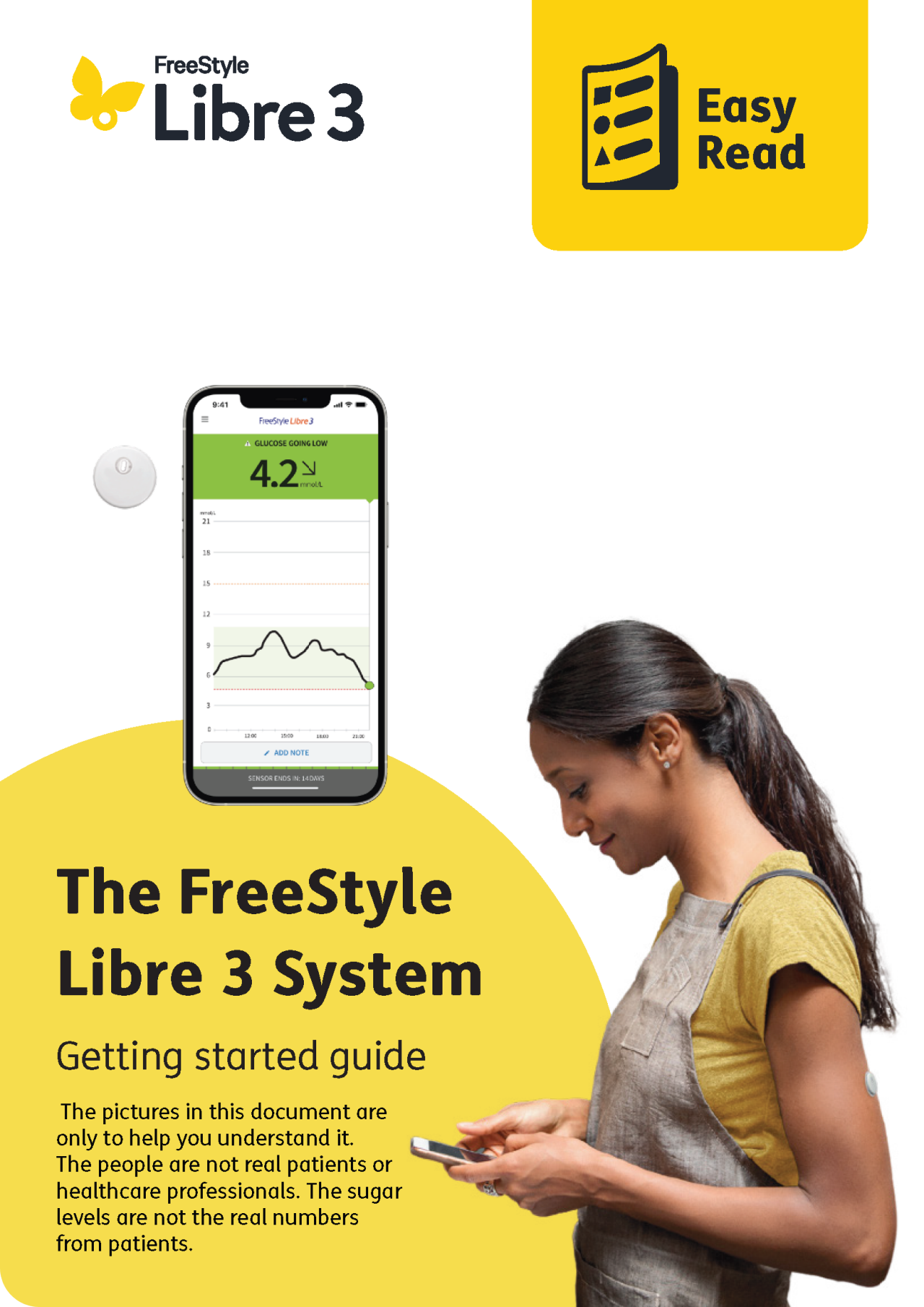 Front page of the getting started guide for FreeStyle Libre 3